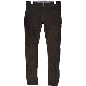 Athleta Green Olive Solstice Corduroy Skinny Pants Size 6 Low Rise Womens